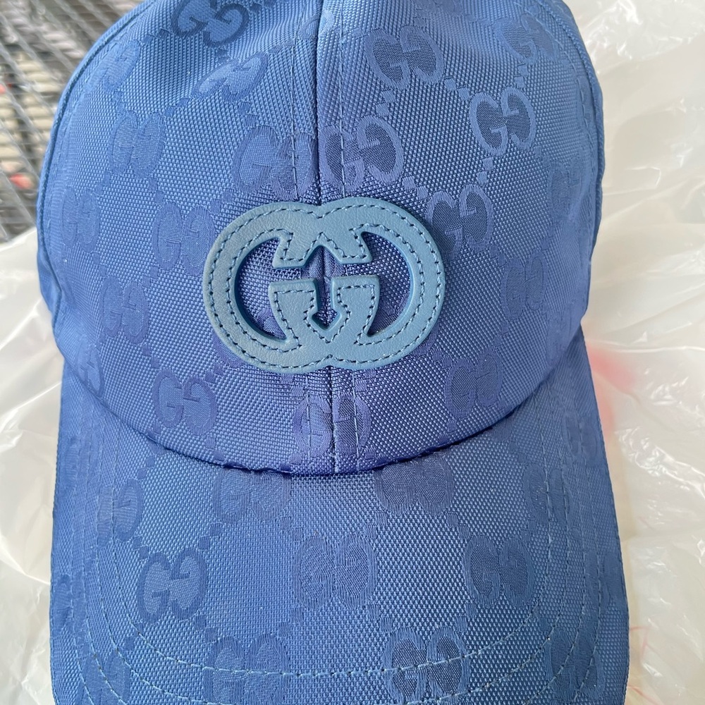 New in box with tags Gucci Blue GG Monogram Baseball Cap for spring & summer.🇮🇹 - Picture 9 of 10